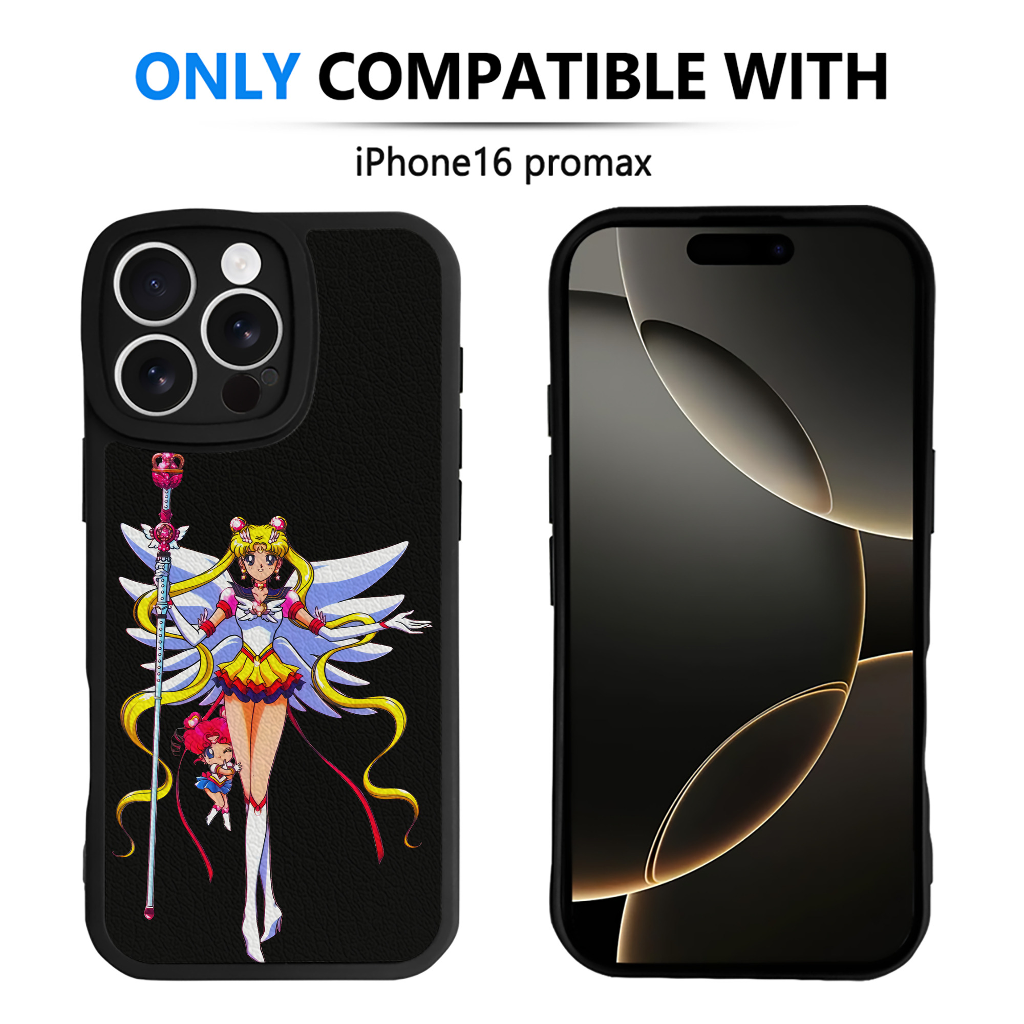 （画像用） 美少女戦士セーラームーン 月野 うさぎ つきの うさぎ Sailor Moon Tsukino Usagi 【iPhone 16シリーズ対応】シリコンスマホケース（レザー調） 材質：シリコン